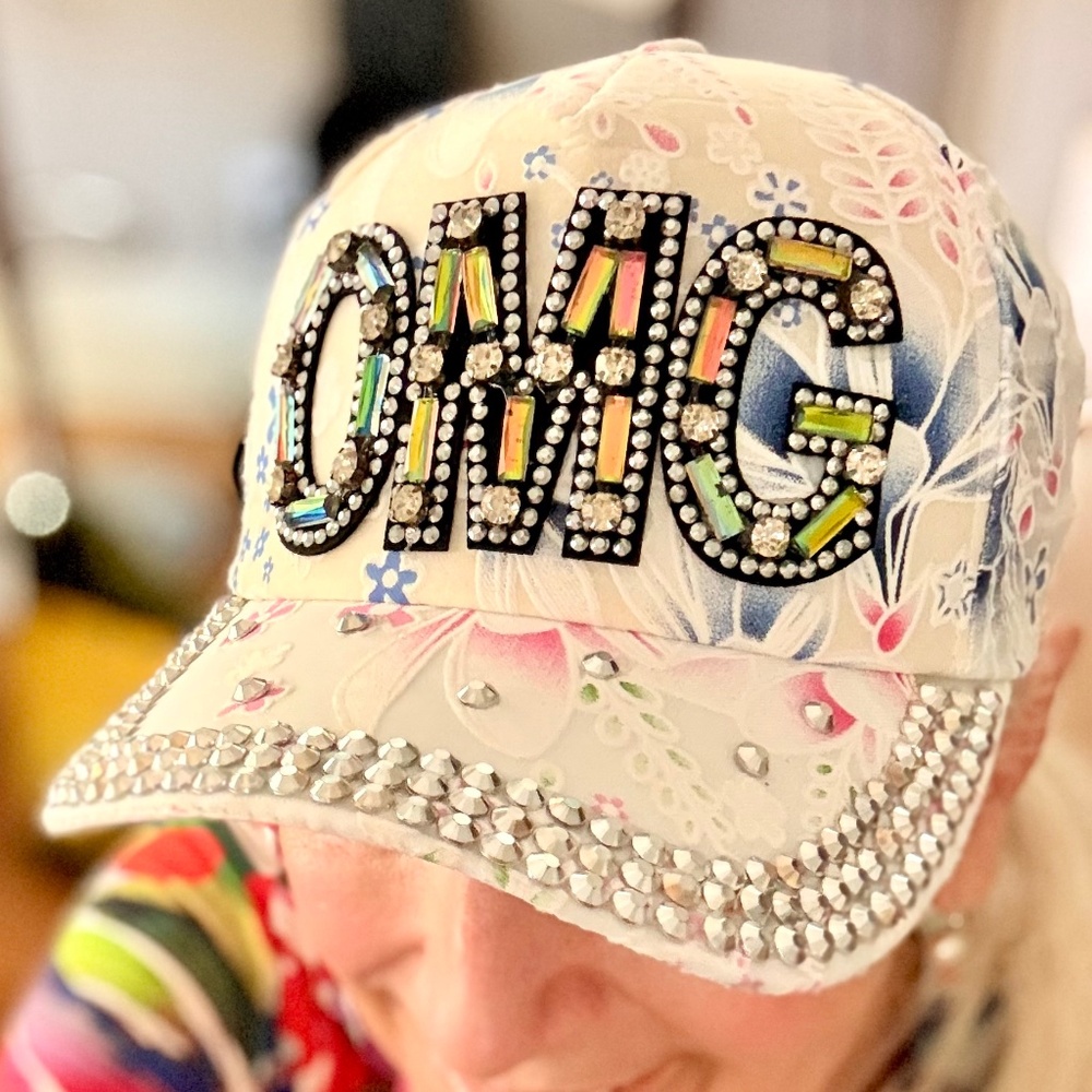 Fancy embellished ball cap OMG